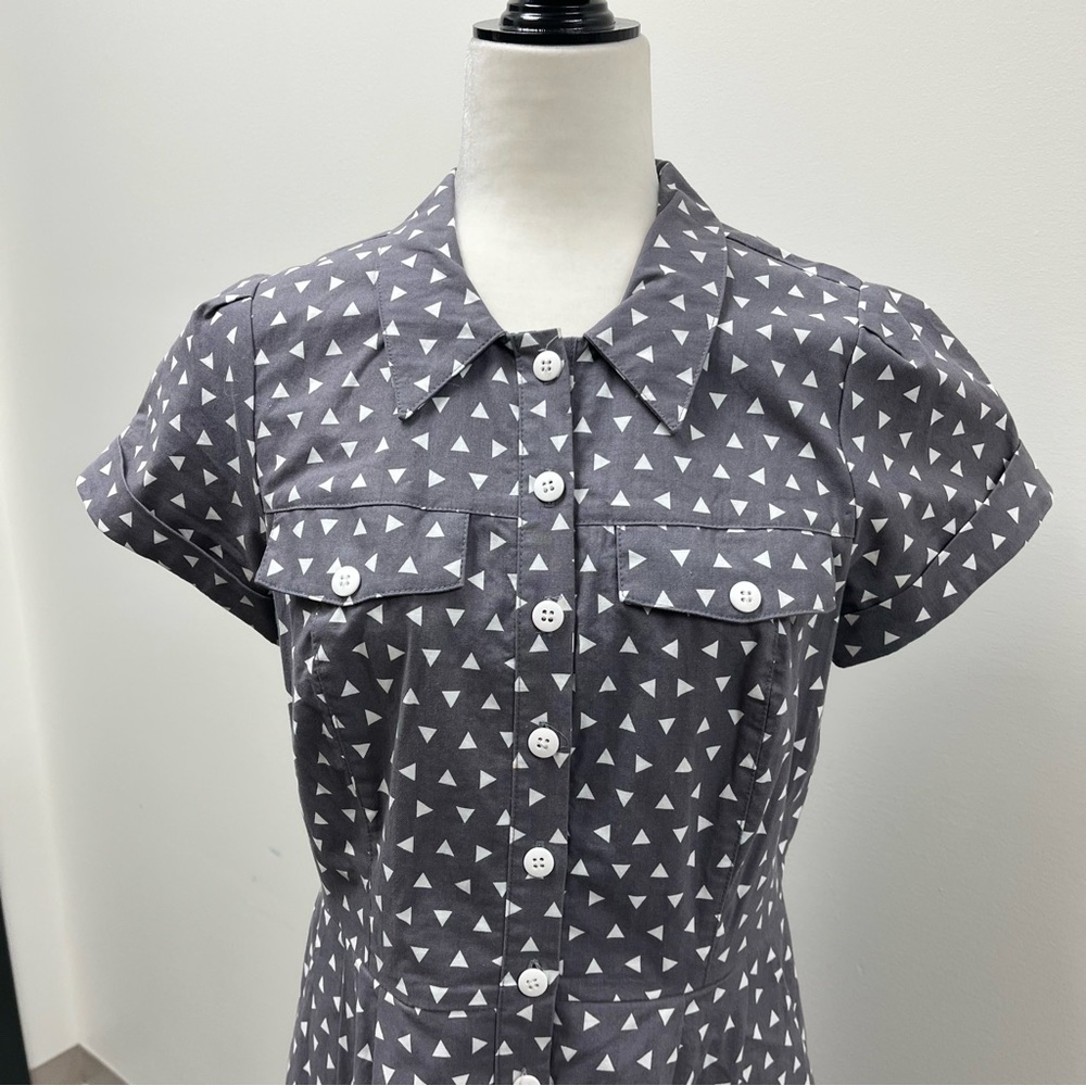 Birds of North America gray patterned dress - Picture 3 of 6